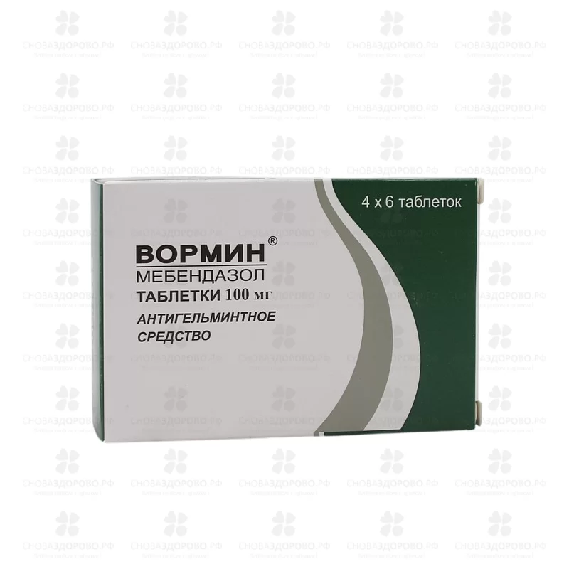 Вормин таблетки 100мг №24 ✅ 26119/06128 | Сноваздорово.рф