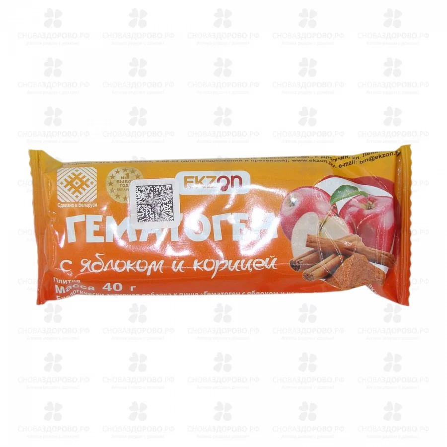 Гематоген с яблоком и корицей 40г (БАД) ✅ 36710/08679 | Сноваздорово.рф